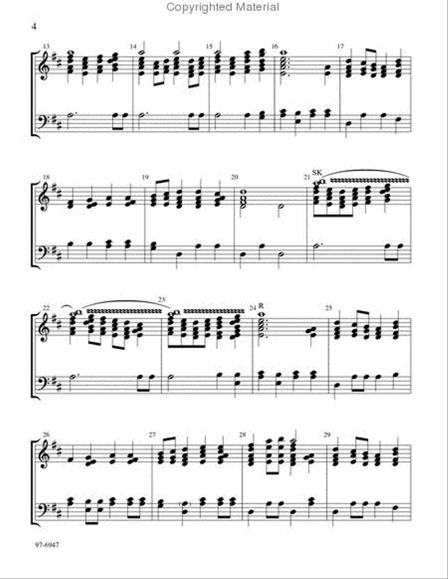 Easy Hymn Arrangements for the Church Year Handbell Choir scores gallery preview page 3