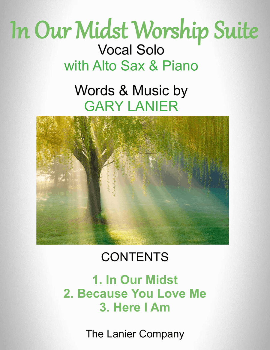 IN OUR MIDST WORSHIP SUITE (For Voice, Alto Sax and Piano with Parts) Small Ensemble scores gallery preview page 1