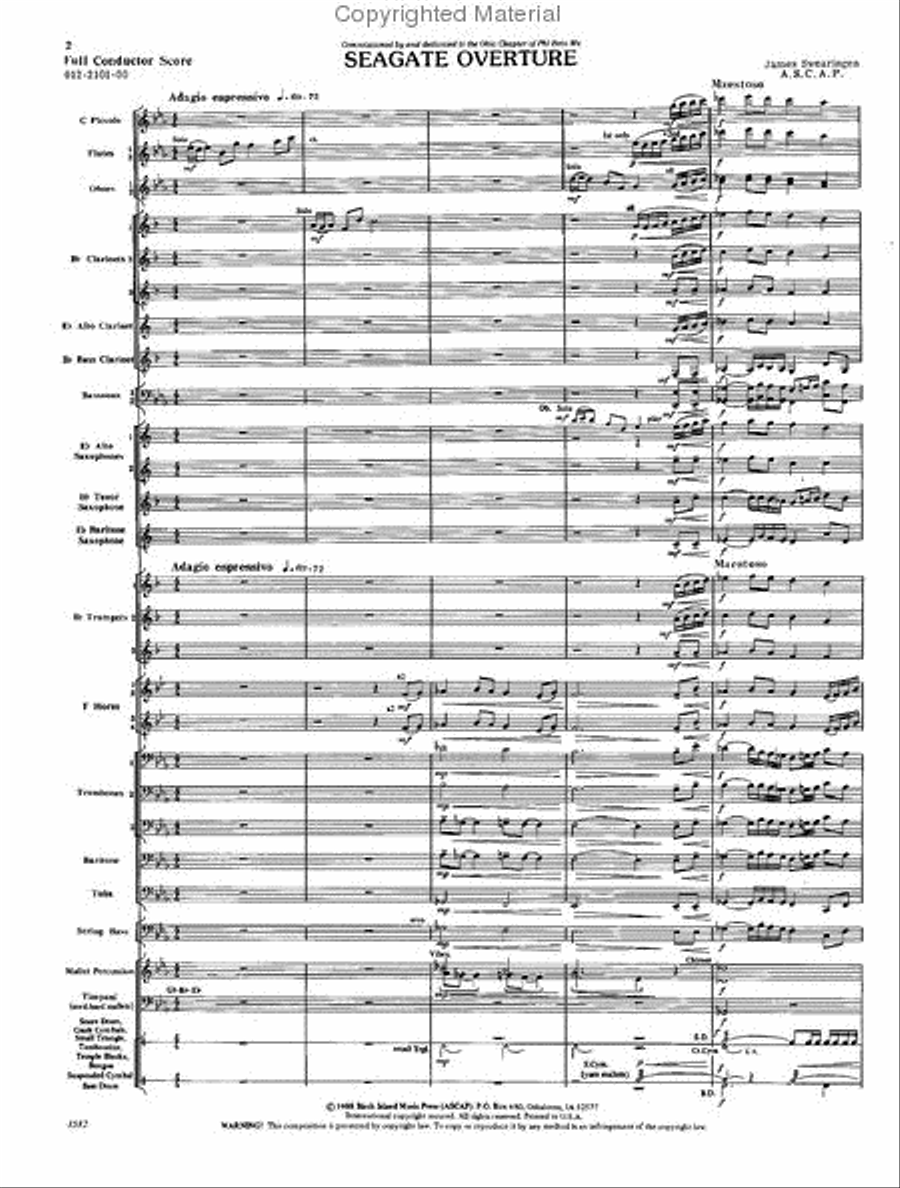 Seagate Concert Band scores gallery preview page 2