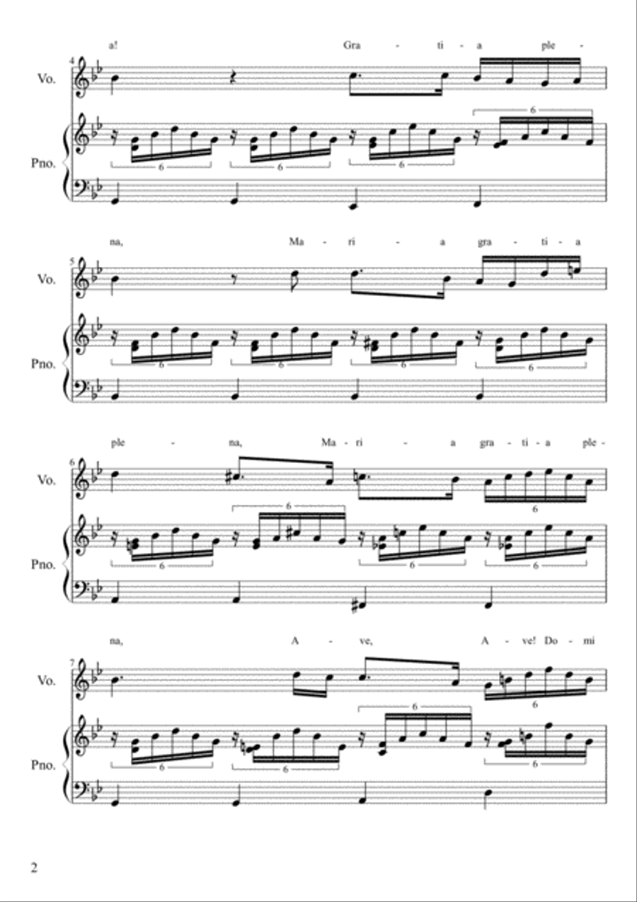 Schubert - Ave Maria (easy piano sheet) Schubert - Ave Maria (easy piano sheet) Piano, Vocal, Guitar scores gallery preview page 2