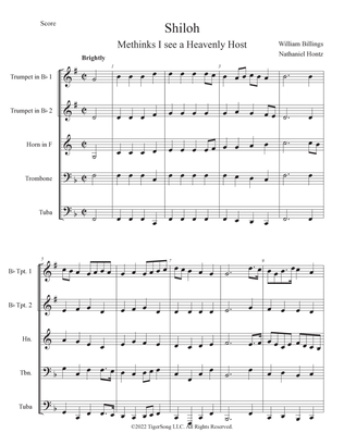 Shiloh (Early American Christmas Carol) for Brass Quintet