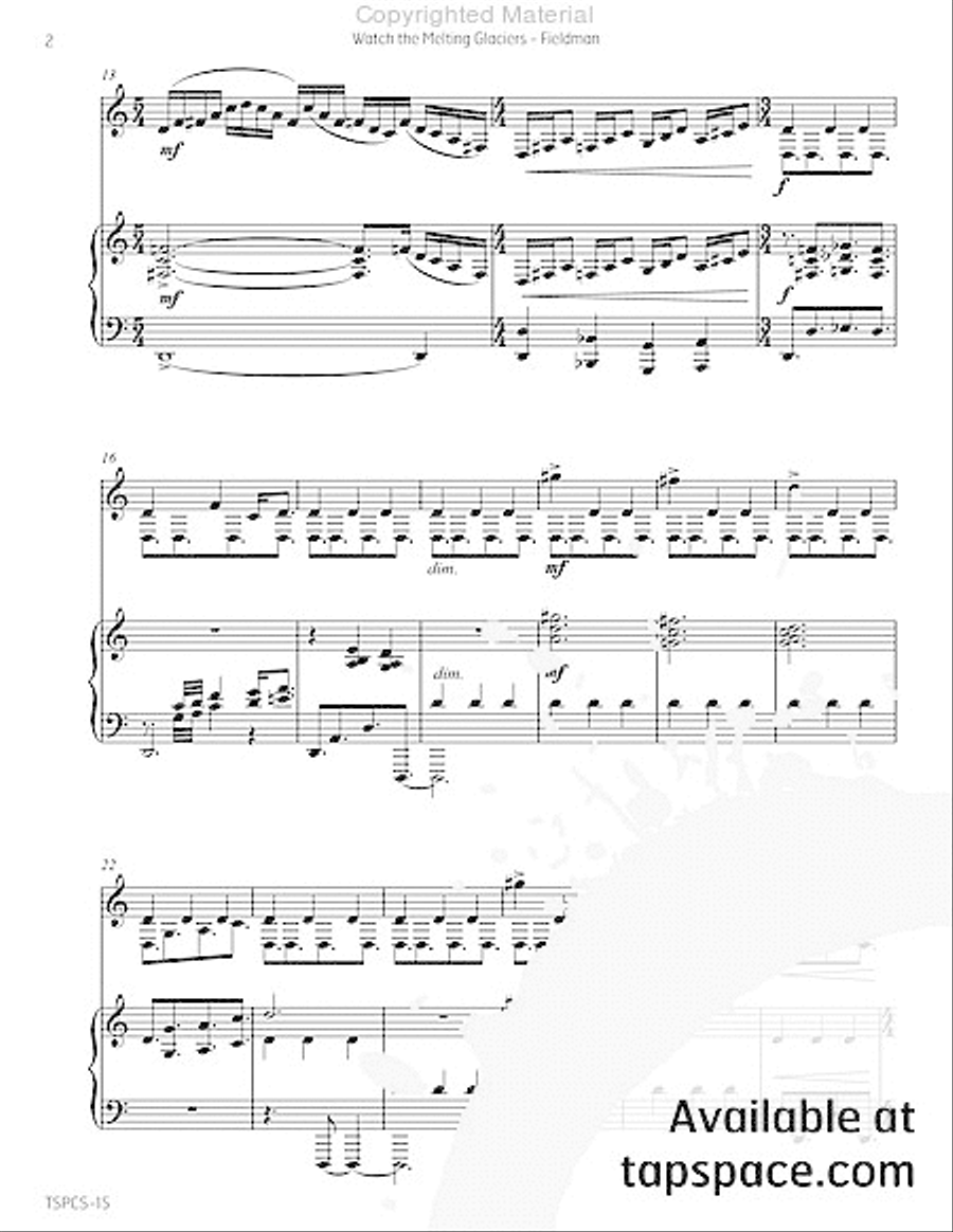 Watch the Melting Glaciers Piano Accompaniment scores gallery preview page 7