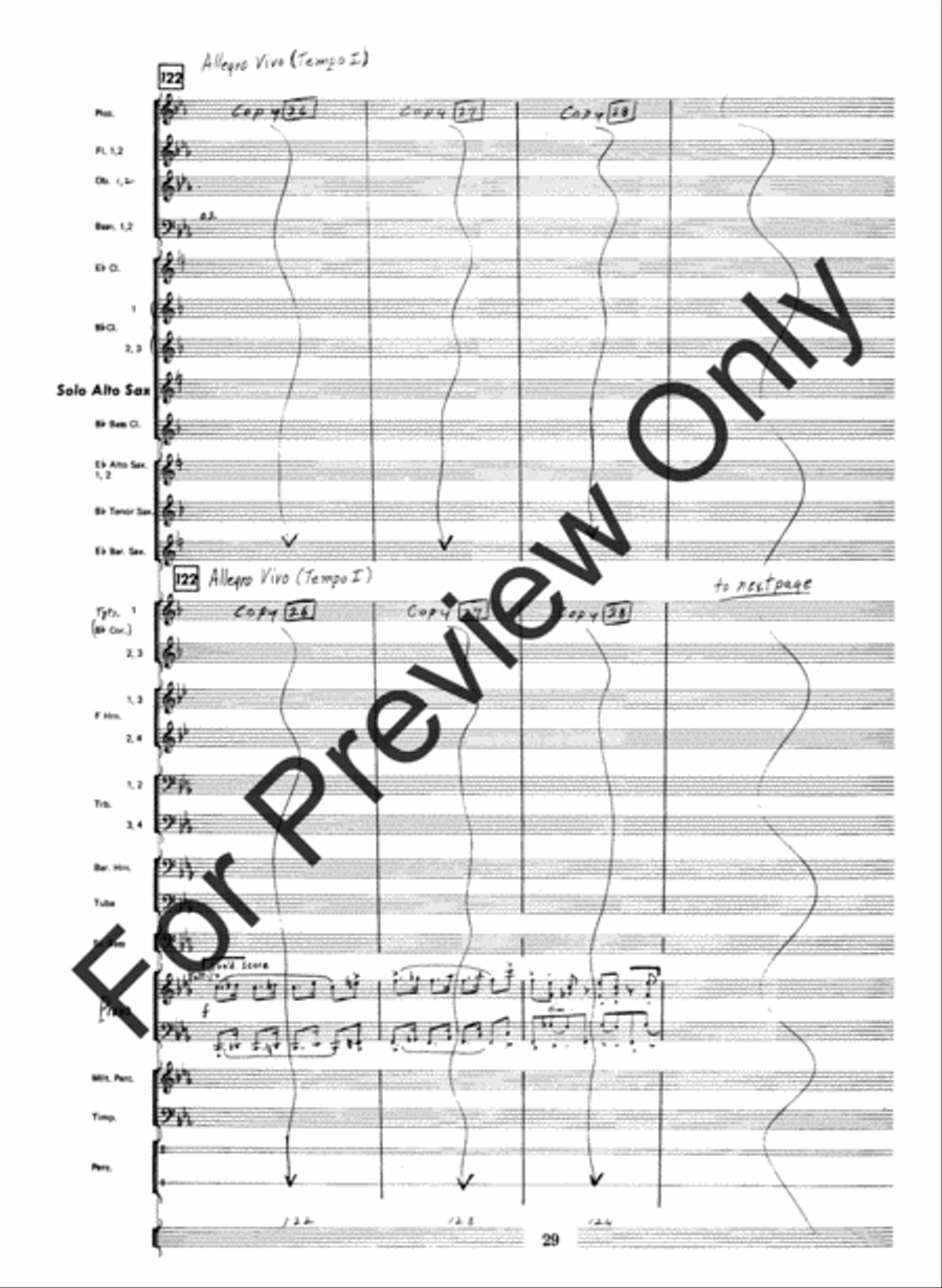 Fantasia For Alto Saxophone Concert Band Concert Band scores gallery preview page 31