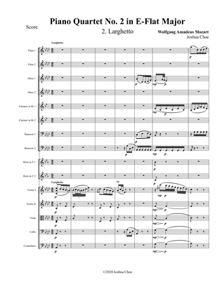 Book cover for Piano Quartet No. 2 in E-Flat Major, Movement 2