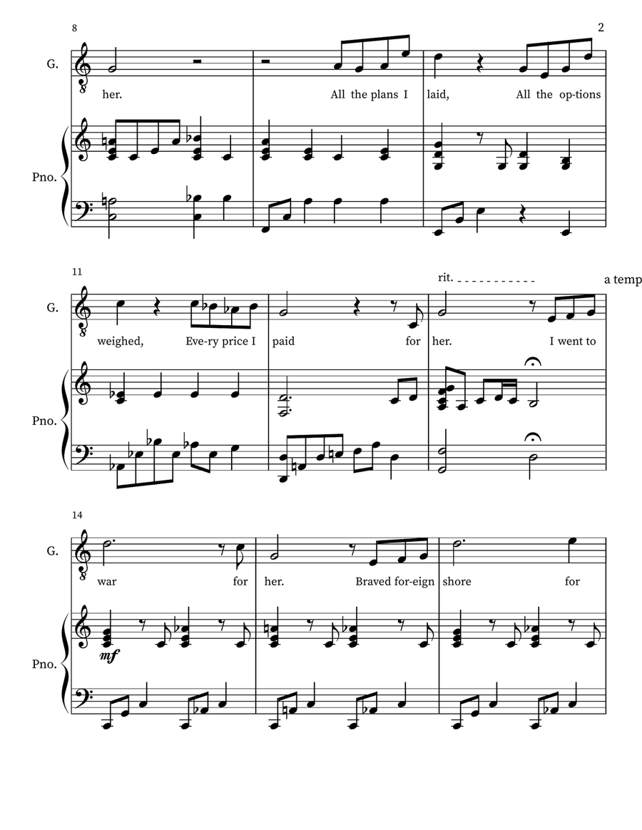 For Her Tenor Voice scores gallery preview page 2