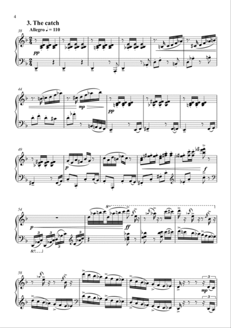 Oshidori, a melodrama for piano solo Chamber Music scores gallery preview page 4