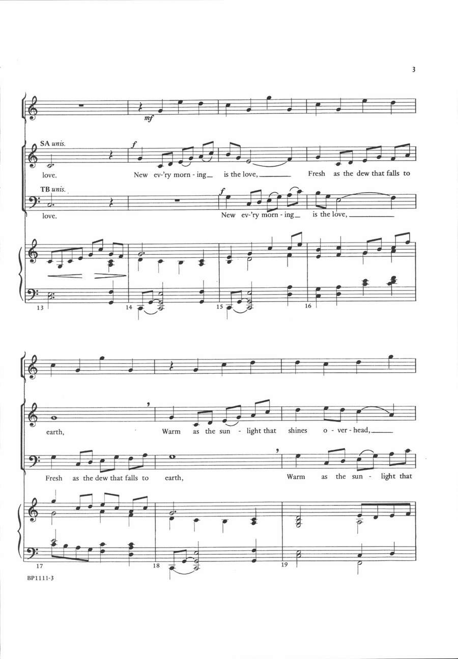 New Ev'ry Morning 4-Part scores gallery preview page 3