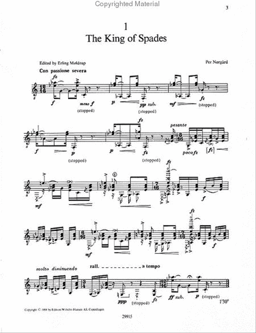 Per Norgard In The Mood Of Spades Suite No.1 Acoustic Guitar scores gallery preview page 2