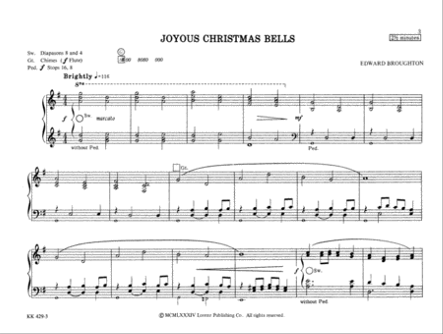 Chimes for Christmas Organ Solo scores gallery preview page 2