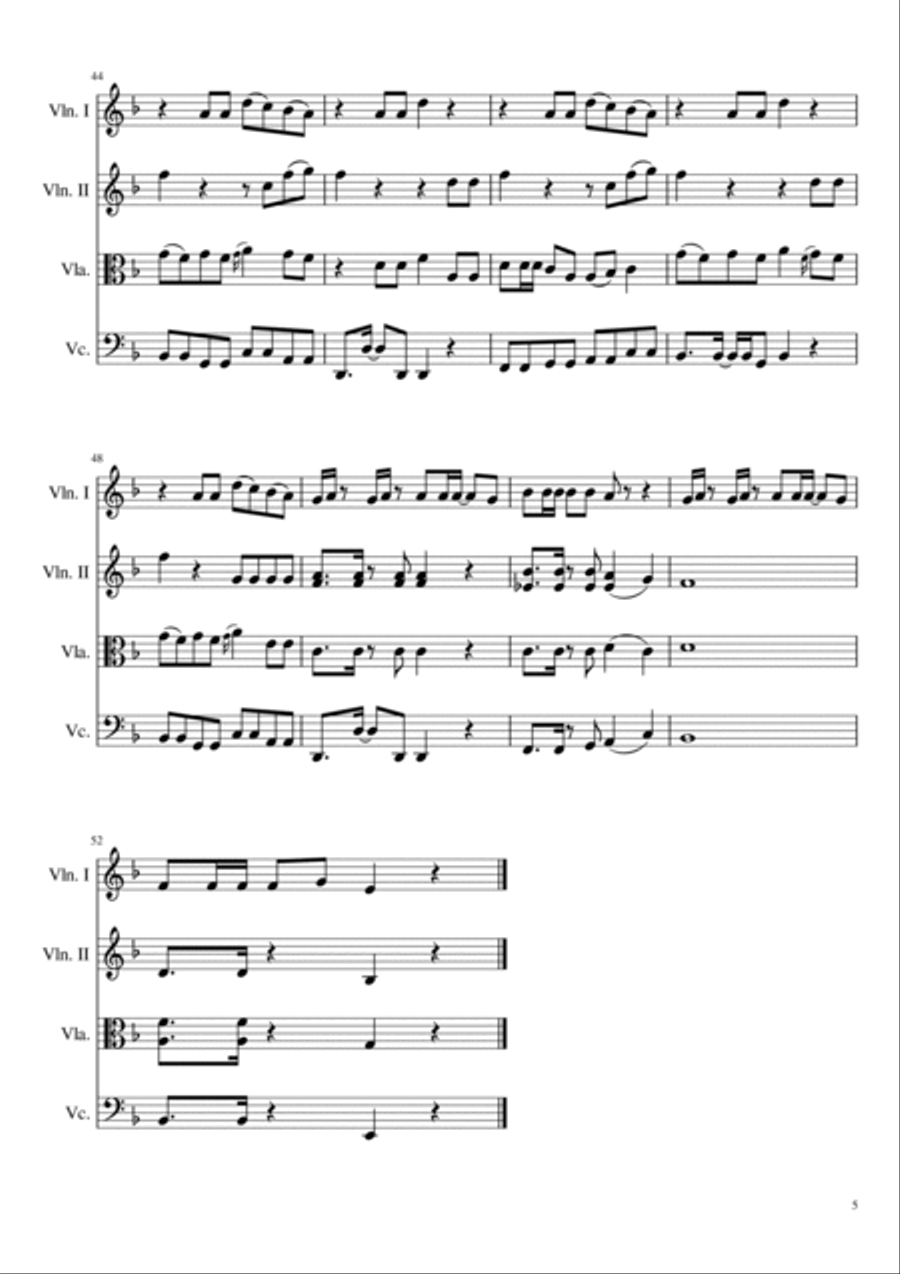 Juice String Quartet scores gallery preview page 5