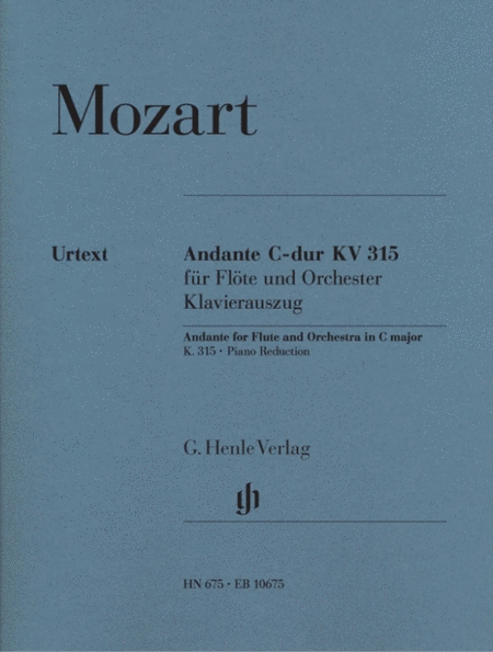 Mozart - Andante K 315 C Flute/Piano Urtext