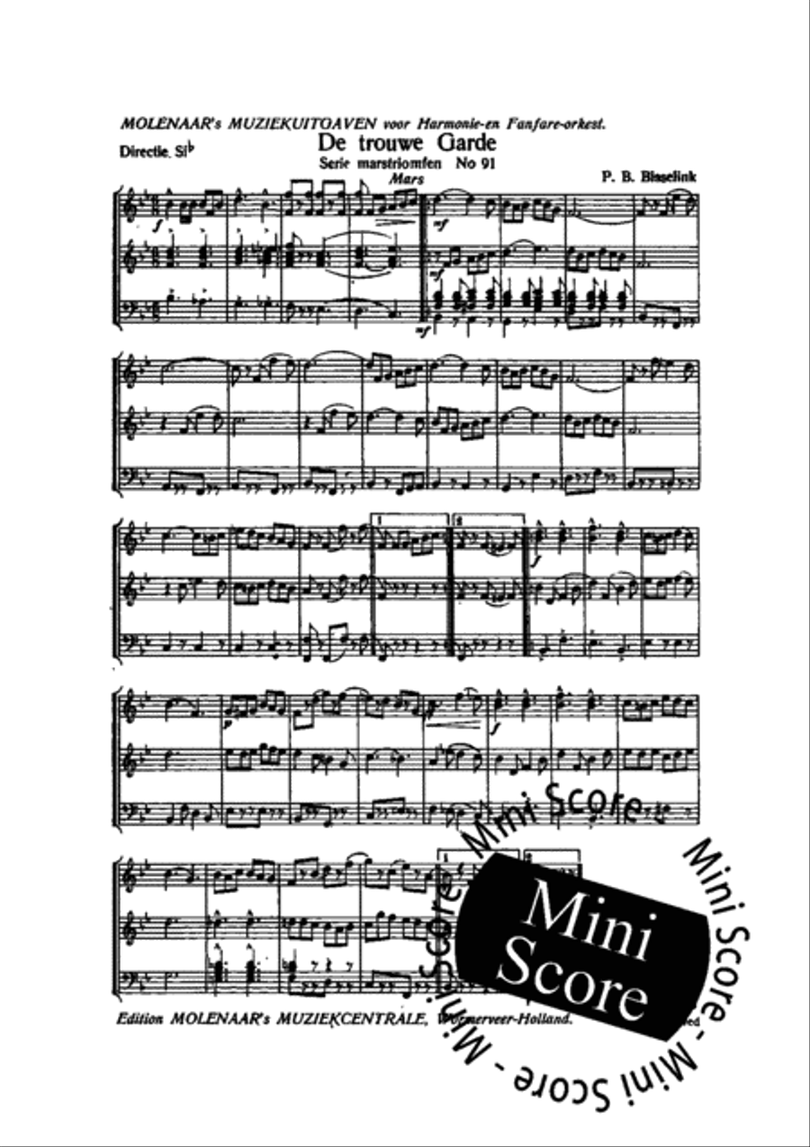 De Trouwe Garde De Trouwe Garde Concert Band scores gallery preview page 4