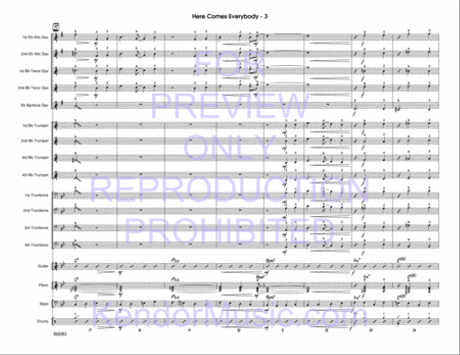 Here Comes Everybody Jazz Ensemble scores gallery preview page 4