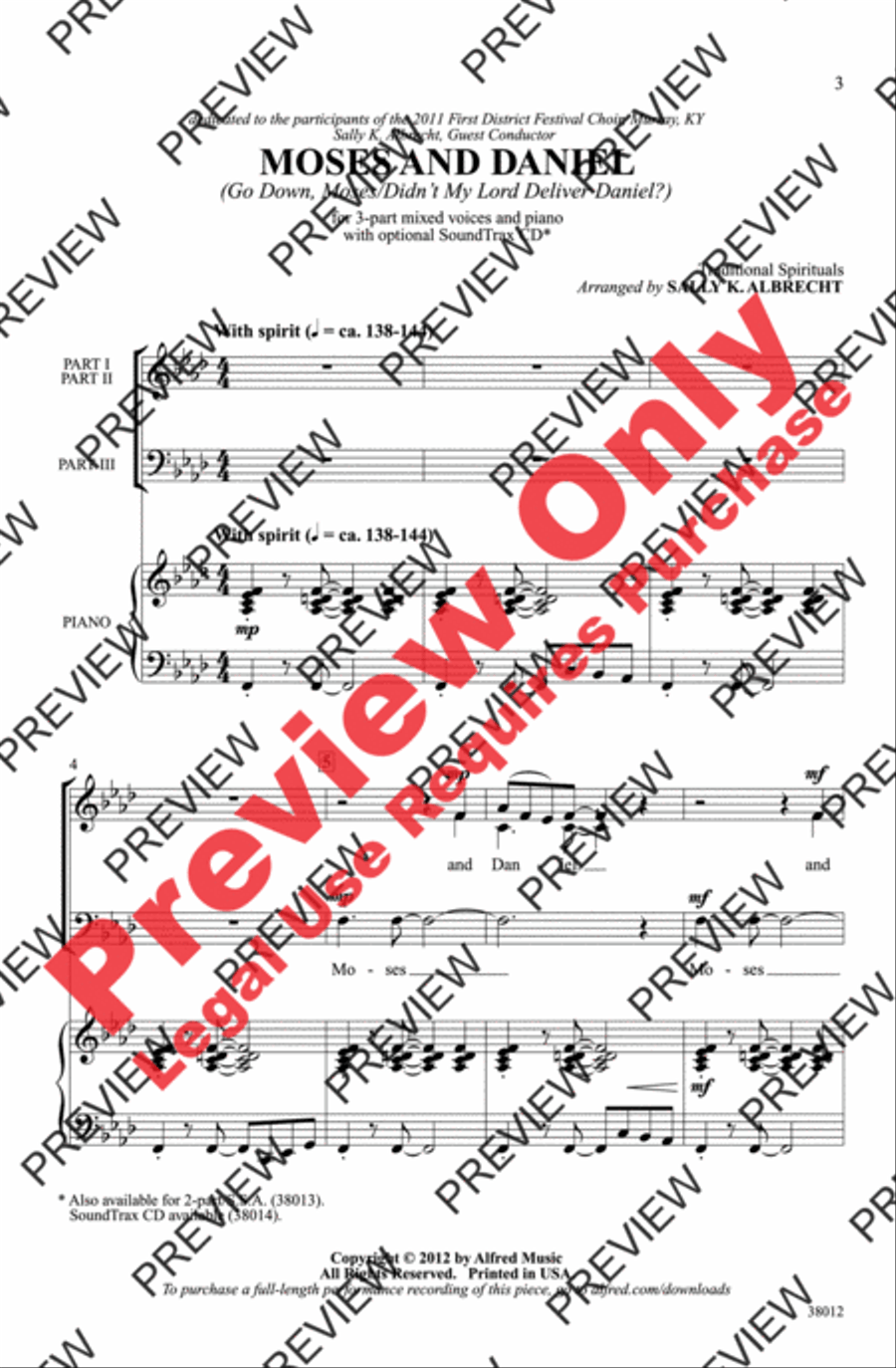 Moses and Daniel 3-Part scores gallery preview page 2
