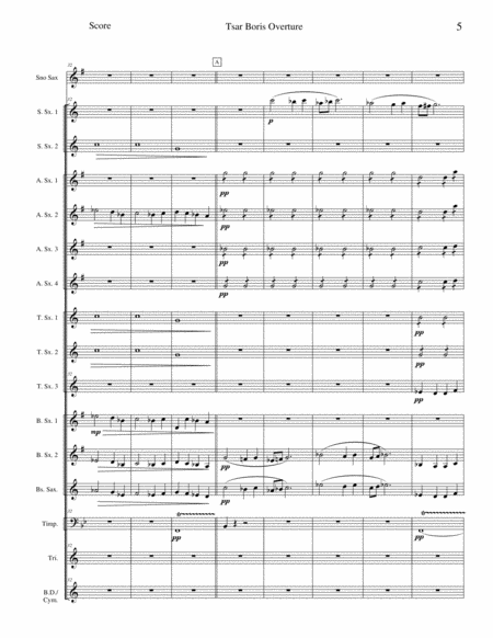 Tsar Boris Overture Tenor Saxophone - Digital Sheet Music