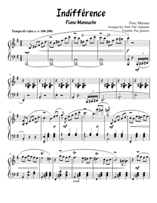 Indifférence (Piano Manouche)