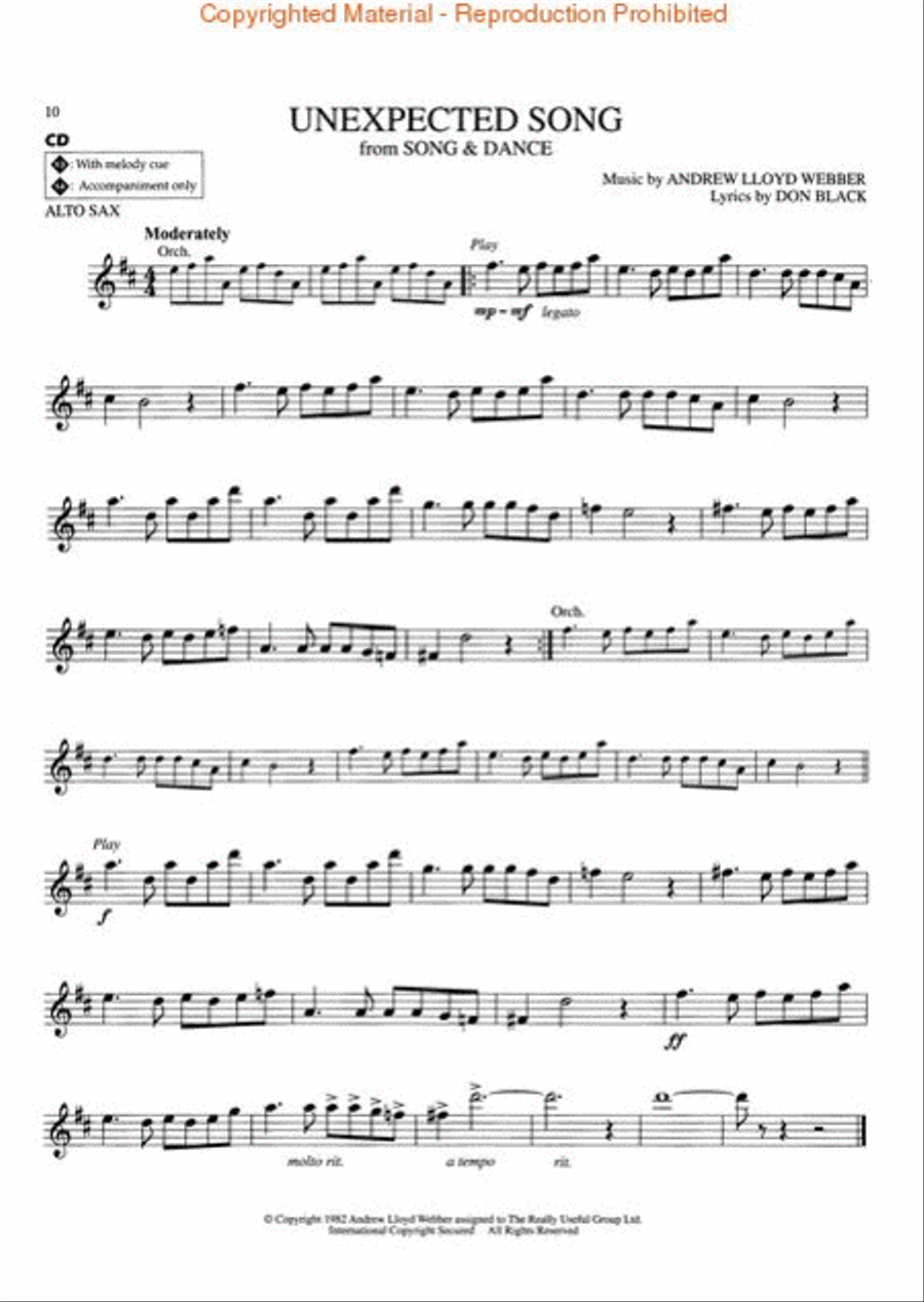 Andrew Lloyd Webber Classics - Alto Sax Alto Saxophone scores gallery preview page 4