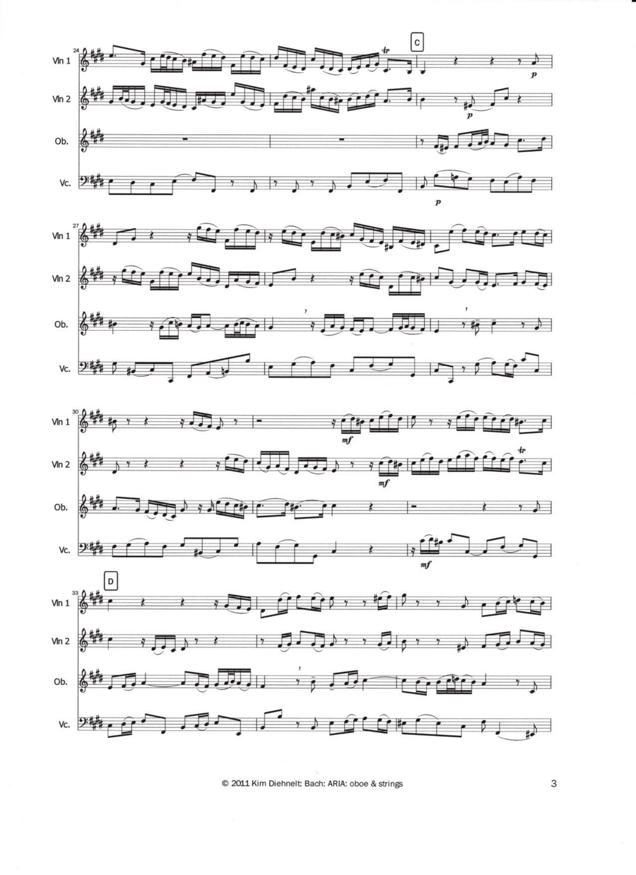 Bach: Aria - "Bekennen will ich seinen Namen" for solo oboe and strings image number null