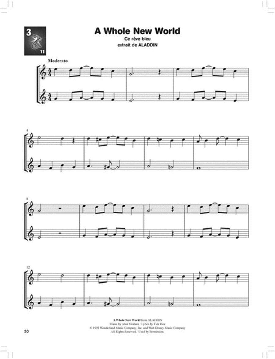 Écouter, lire & jouer - Les Duos Disney Saxophone scores gallery preview page 4