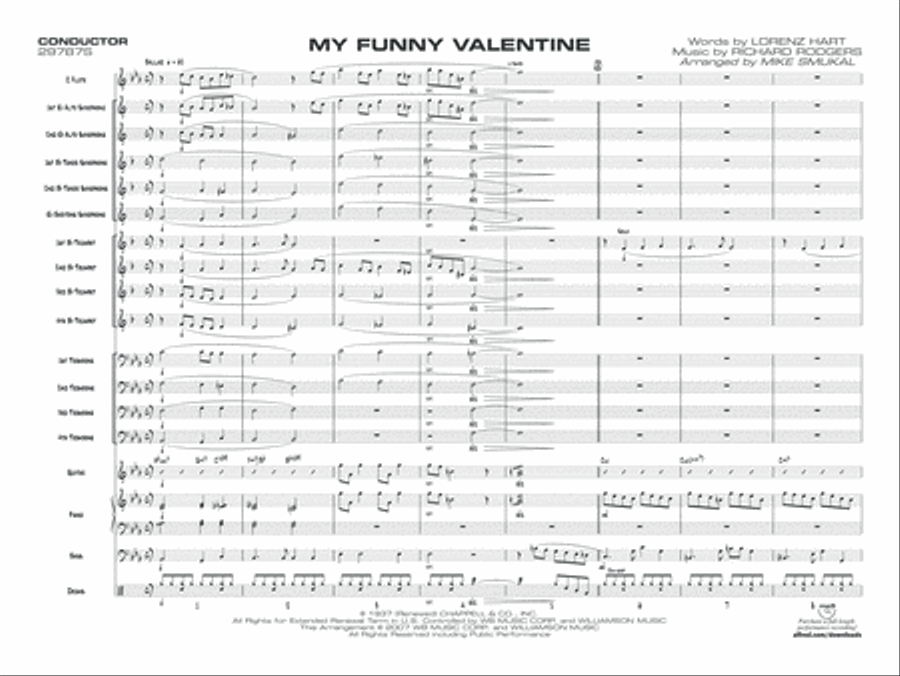 My Funny Valentine: Score Jazz Ensemble scores gallery preview page 3