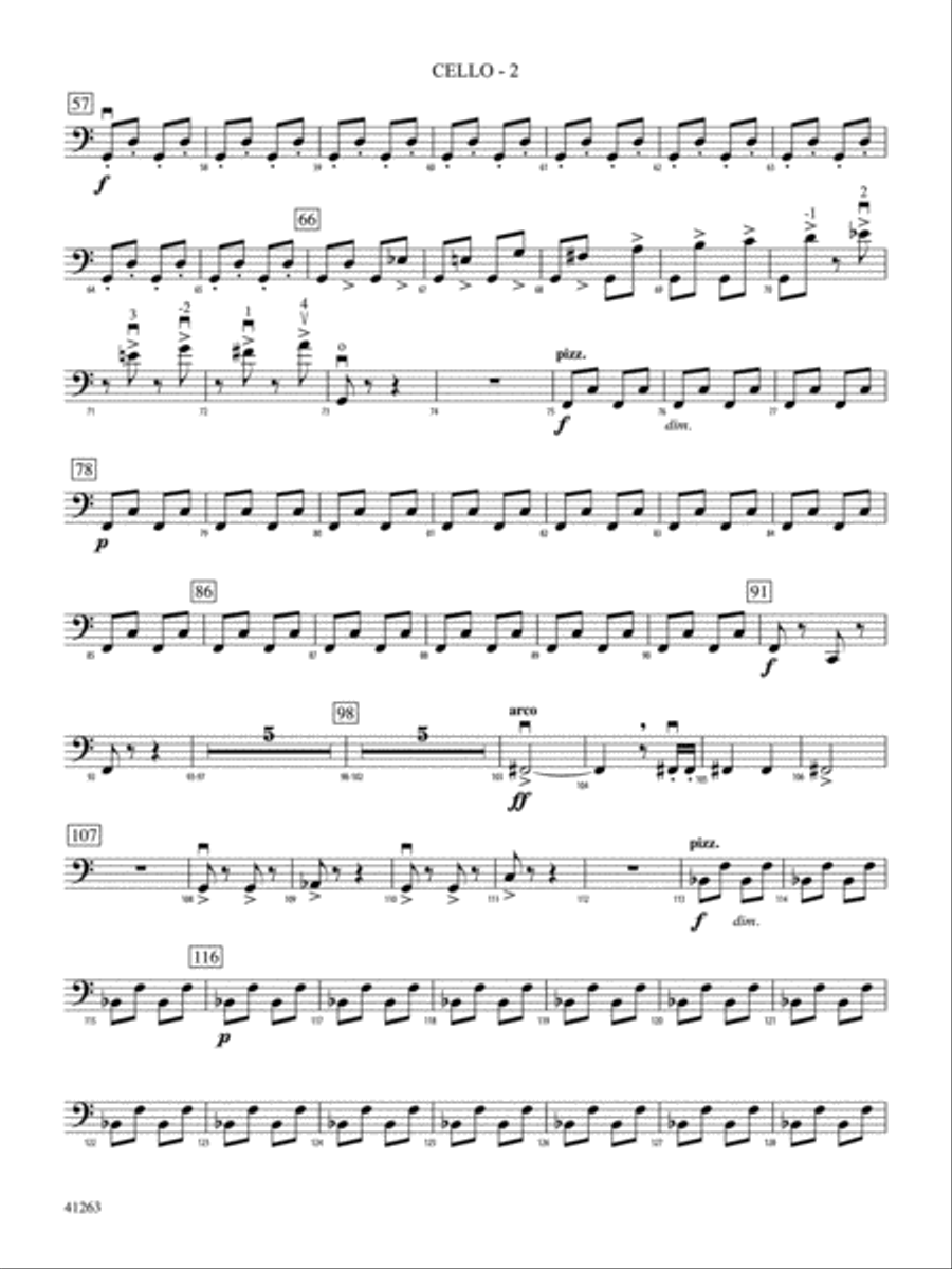 Dance of the Tumblers (from the Opera Snow Maiden): Cello String Orchestra scores gallery preview page 2