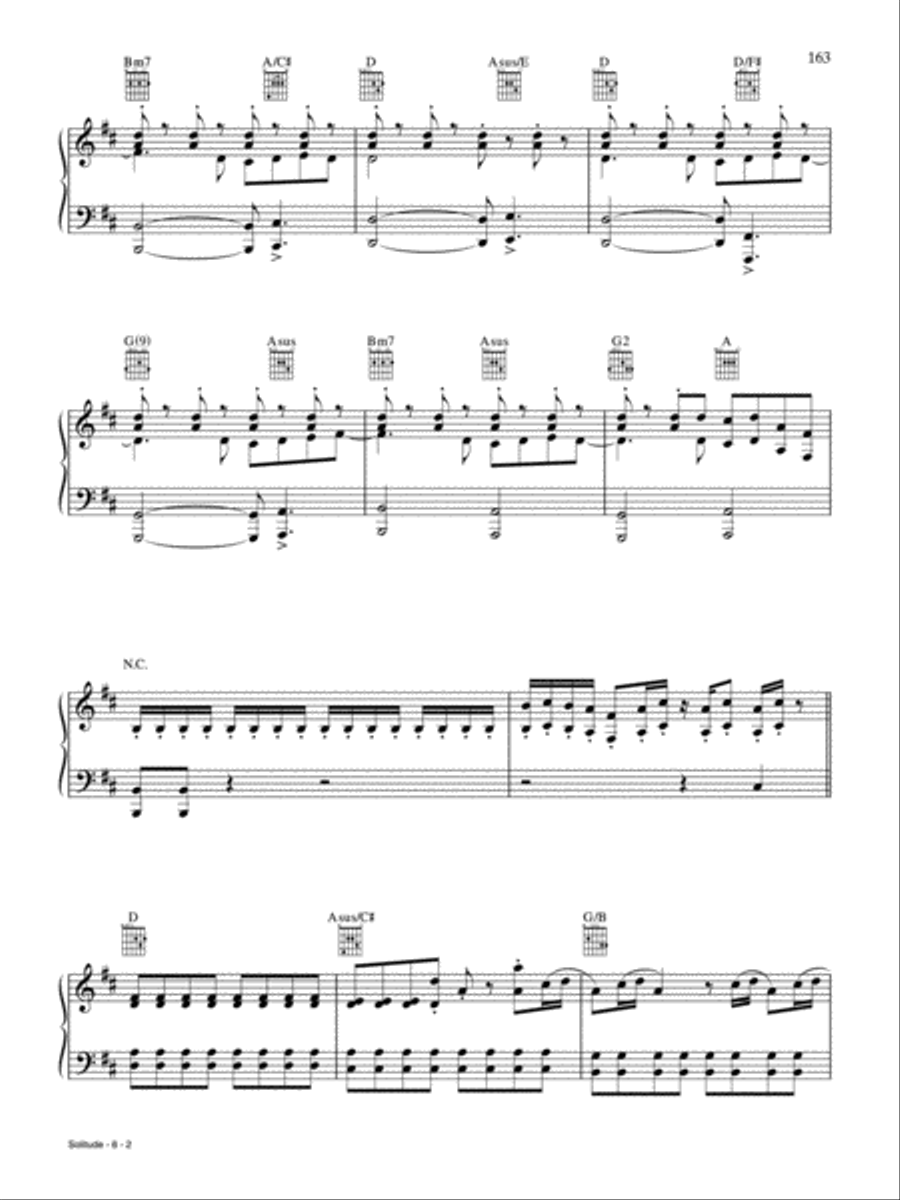 Solitude Piano, Vocal, Guitar scores gallery preview page 2