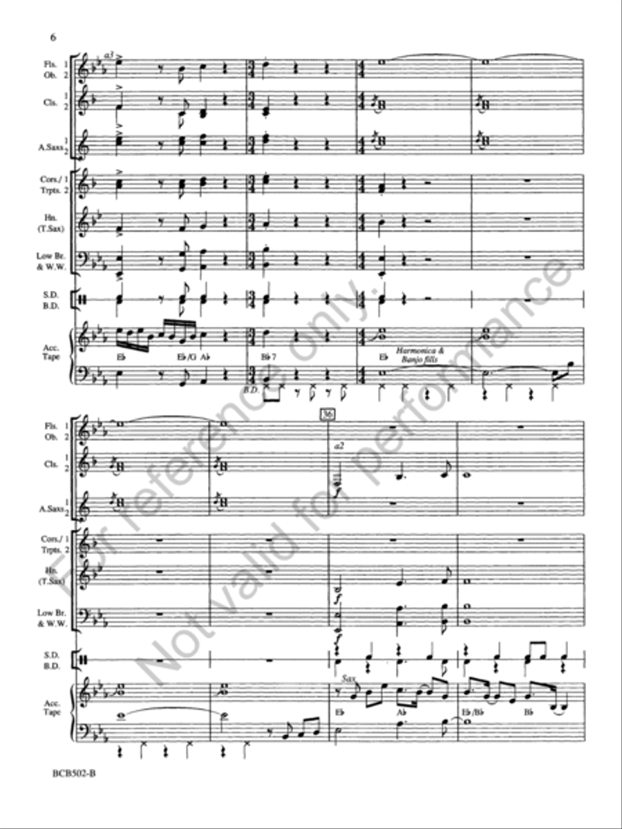 Hoedown Concert Band scores gallery preview page 6