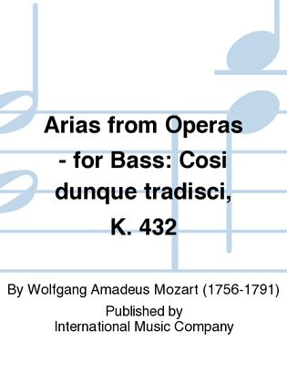 Book cover for Cos Dunque Tradisci (I. & E.), K. 432 - Per Questa Bella Mano, K. 612 (See Seven Concert Arias)