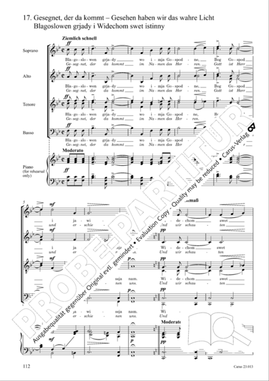 Liturgy of St. John Chrysostom op. 31 for mixed choir a cappella (Chrysostomos-Liturgie op. 31 fur Chor a cappella mit singbarem deutschem Text) A Cappella scores gallery preview page 134