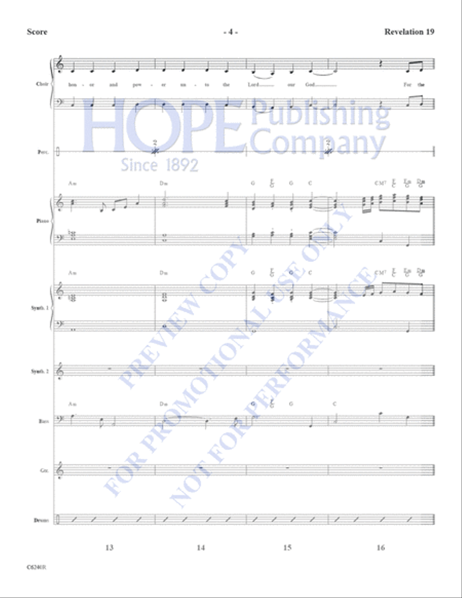 Revelation 19-Rhythm Parts Choir scores gallery preview page 5