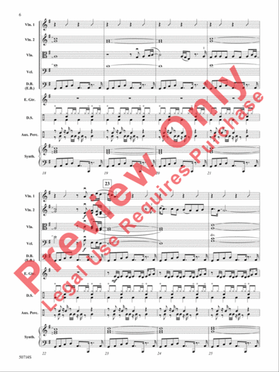 Thriller String Orchestra scores gallery preview page 7
