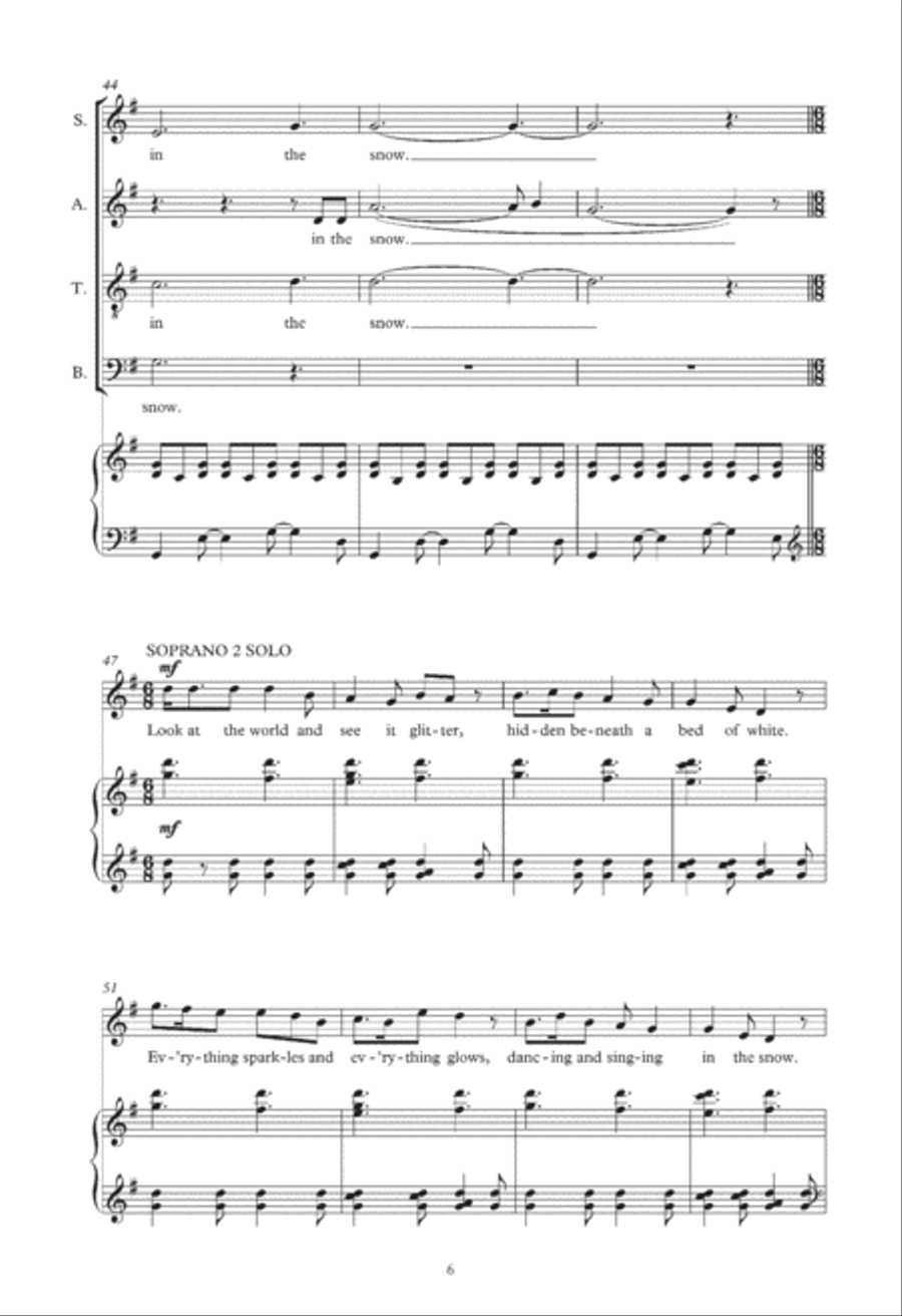 In The Snow In The Snow 4-Part scores gallery preview page 6
