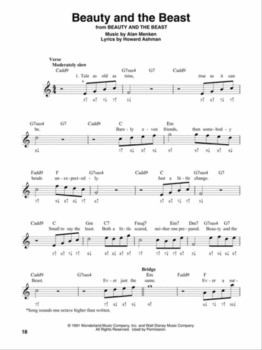 Disney Songs for Harmonica Guitar Tablature scores gallery preview page 6