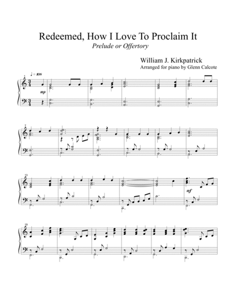 Redeemed, How I Love To Proclaim It - Piano