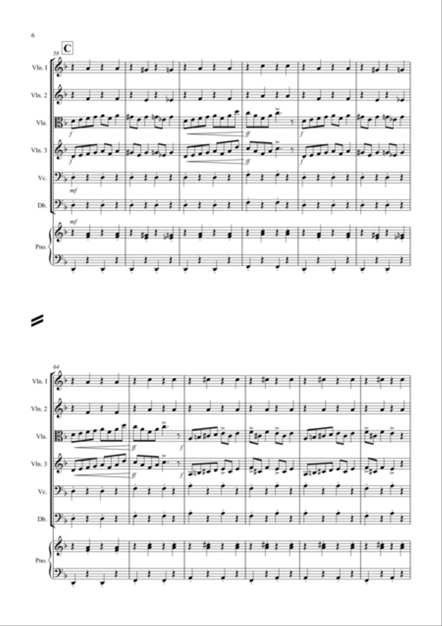 2 Classical Favourites for String Orchestra (volume one) String Orchestra scores gallery preview page 6