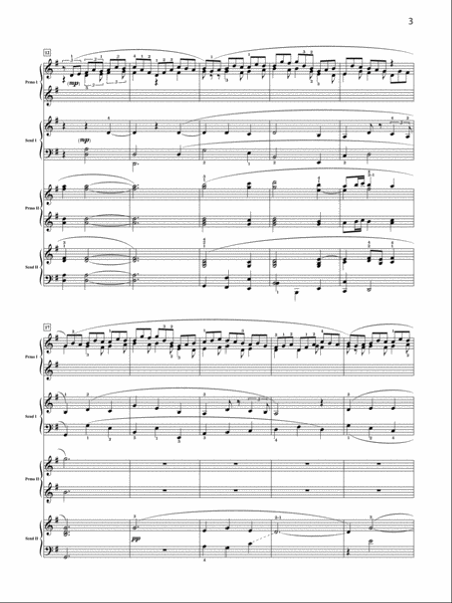 Jesu, Joy of Man's Desiring - Piano Quartet (2 Pianos, 8 Hands) Cello scores gallery preview page 3