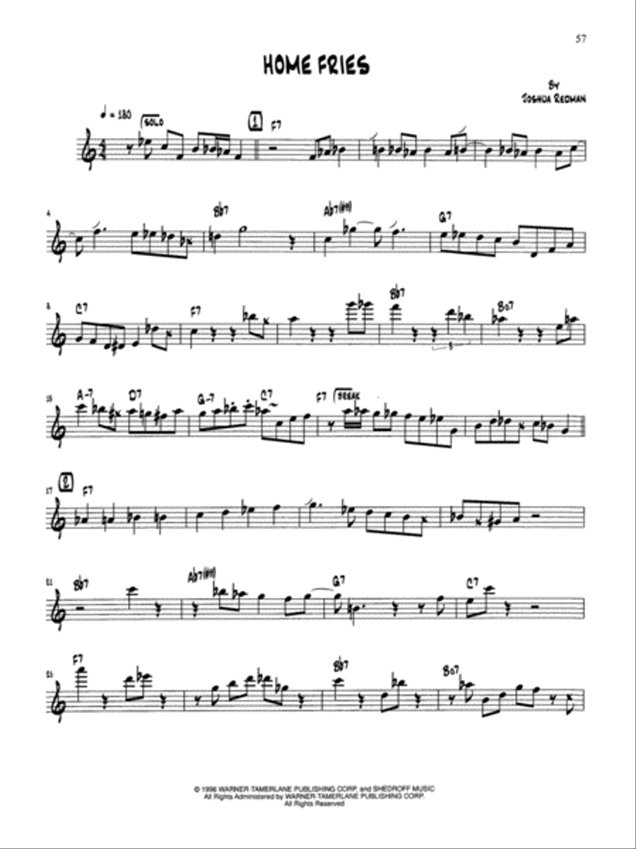 The Music Of Joshua Redman - Solo Transcriptions Tenor Saxophone scores gallery preview page 4