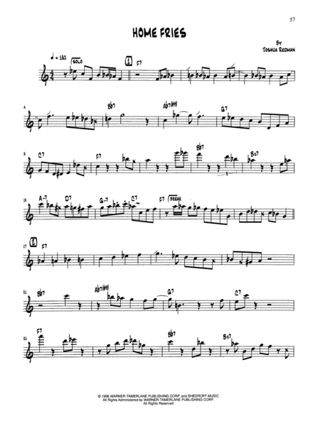 The Music Of Joshua Redman - Solo Transcriptions