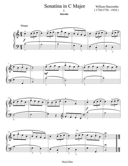 Duncombe Sonatina in C Major image number null