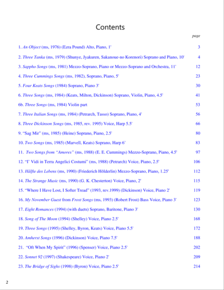 Collected Songs, Volume I (1976-1998) Small Ensemble scores gallery preview page 2
