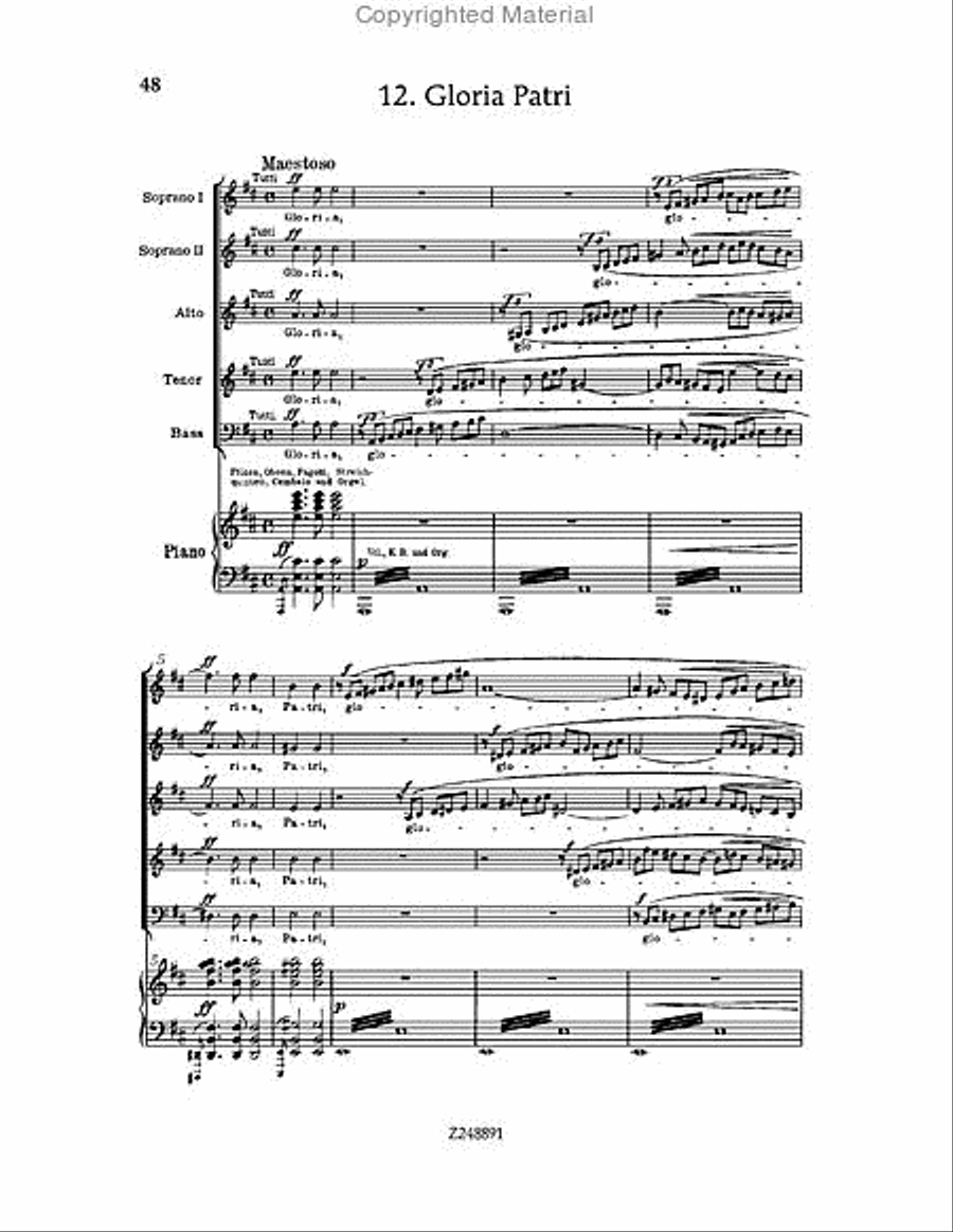 Magnificat in D major, BWV 243 Choir scores gallery preview page 48