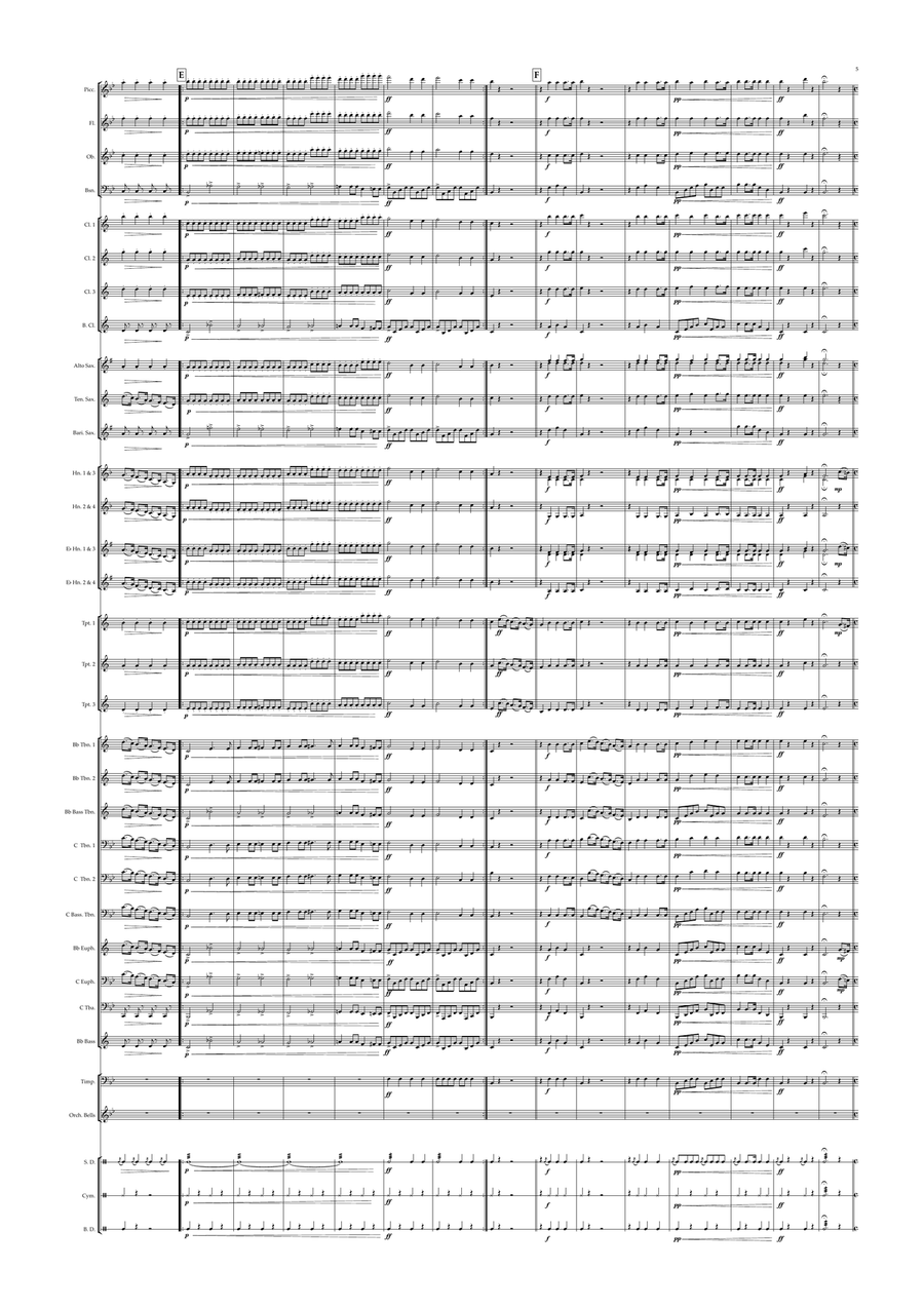 Uruguayan National Anthem for Concert/Symphonic/Military/Wind Band (World National Anthem Series) Concert Band scores gallery preview page 5