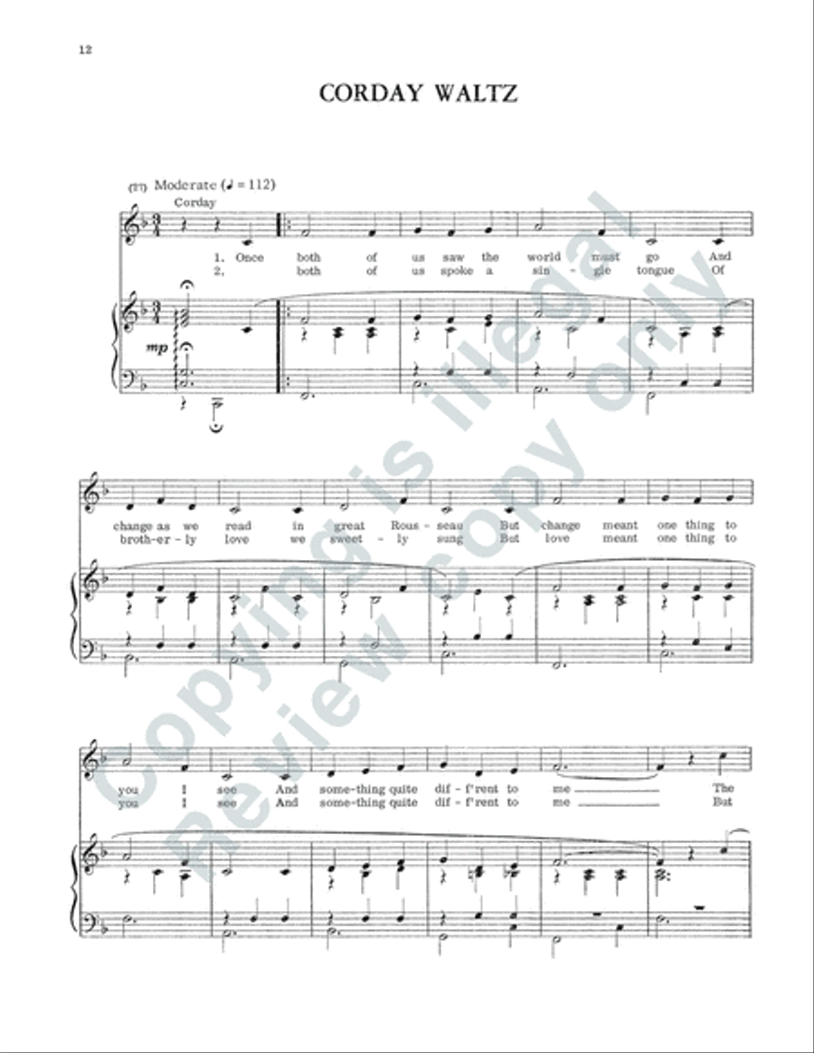 The persecution and assassination of Jean-Paul Marat as performed by the inmates of the Asylum of Charenton under the direction of the Marquis de Sade (Vocal Score) 4-Part scores gallery preview page 8