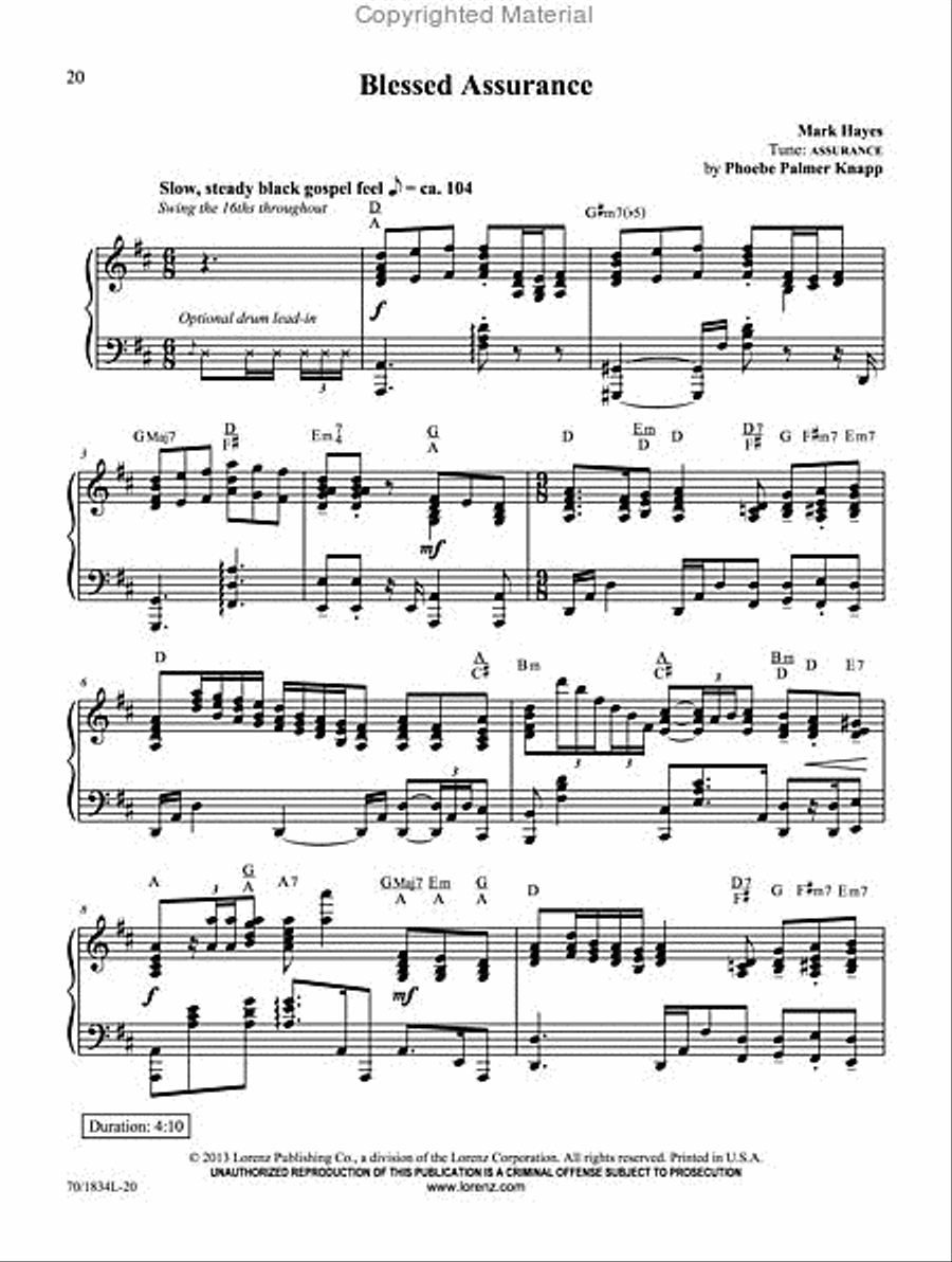 Mark Hayes: Piano and Rhythm Praise Piano Solo scores gallery preview page 4