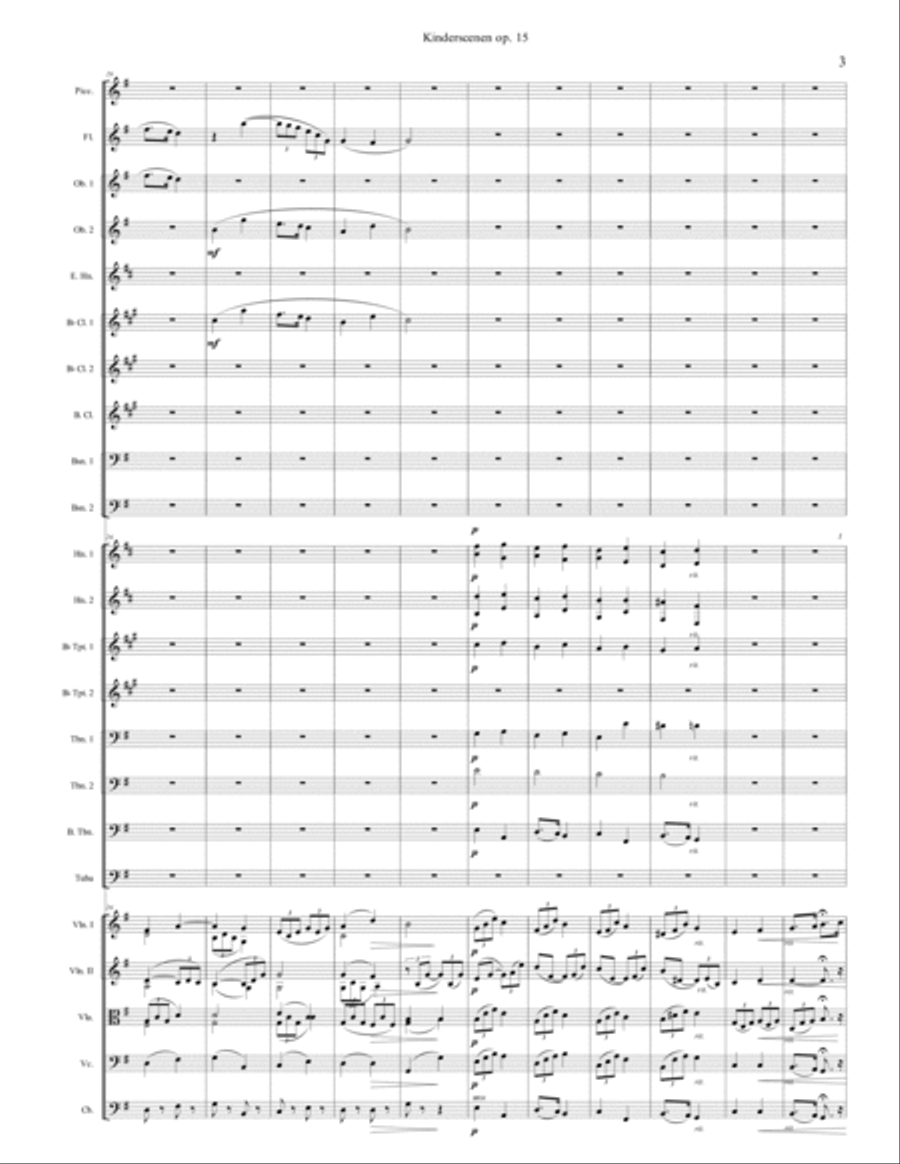 Schumann Kinderszenen op. 15 for orchestra Full Orchestra scores gallery preview page 6