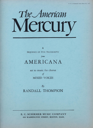 Book cover for Americana (The American Mercury) (Additional Full Score)