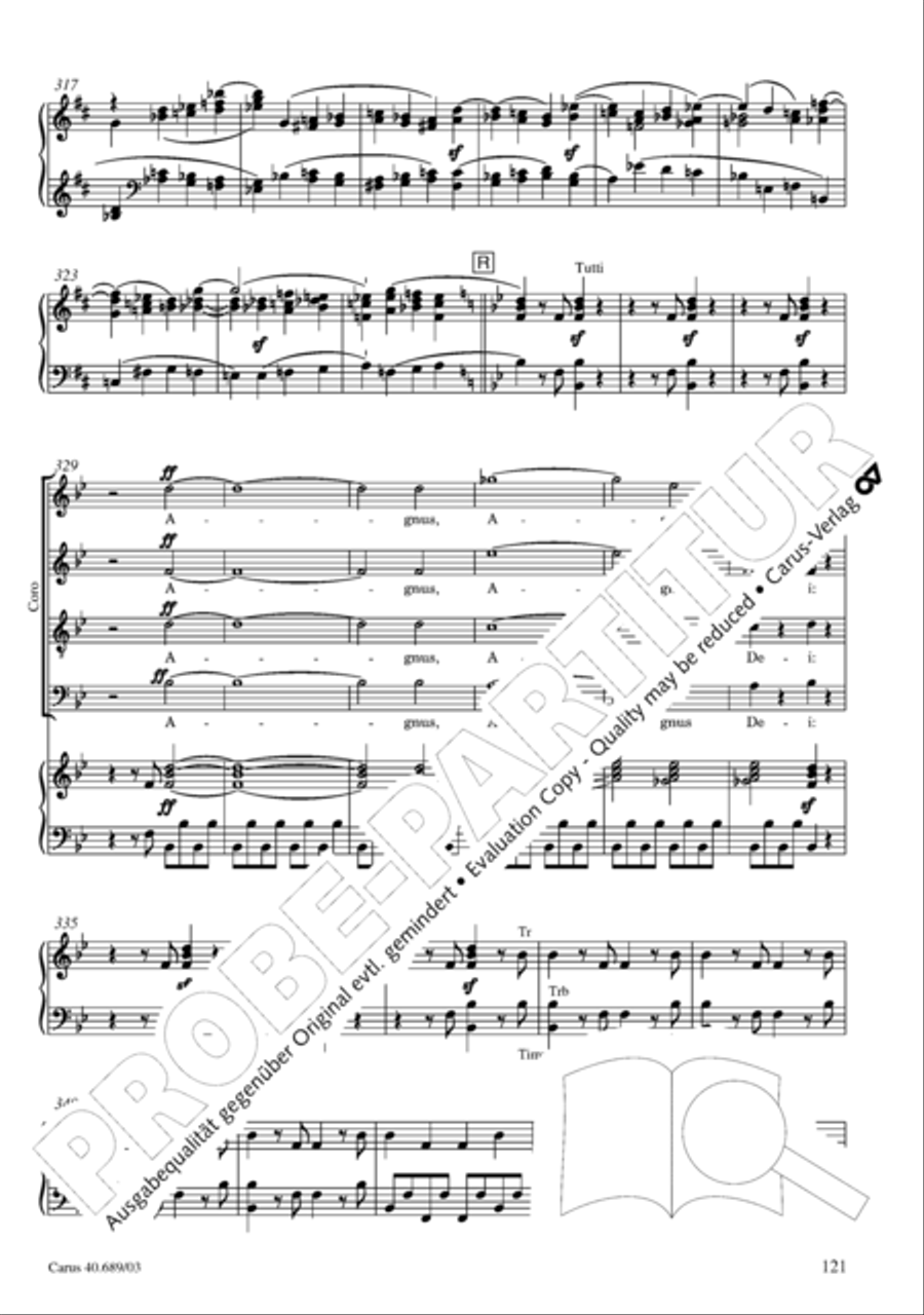 Missa solemnis Missa solemnis 4-Part scores gallery preview page 122