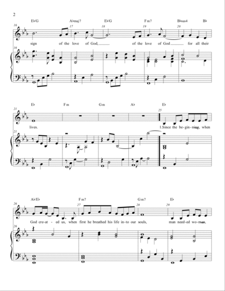 Sacrament of Love Eb Sacrament of Love Eb Piano, Vocal, Guitar scores gallery preview page 2