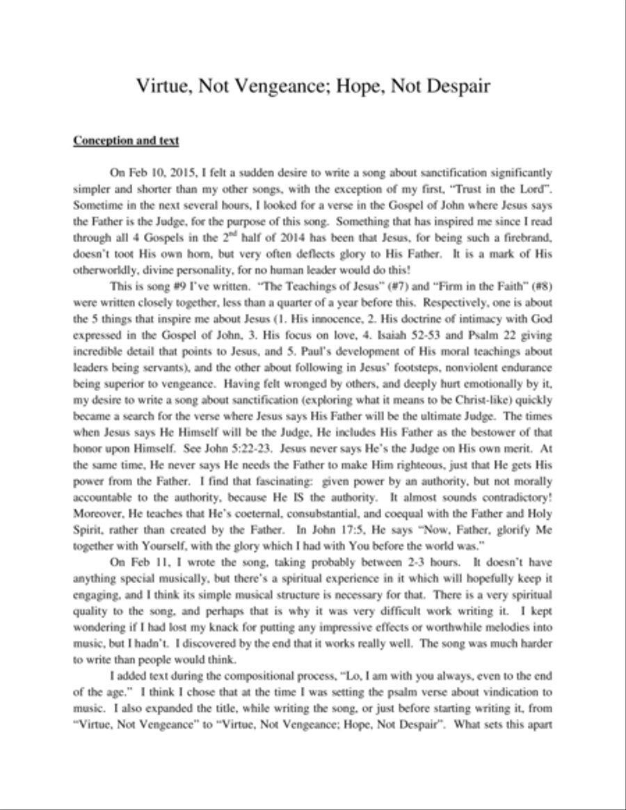 Virtue, Not Vengeance; Hope, Not Despair - for alto solo and piano - orchestral version sold separat Alto Voice scores gallery preview page 5