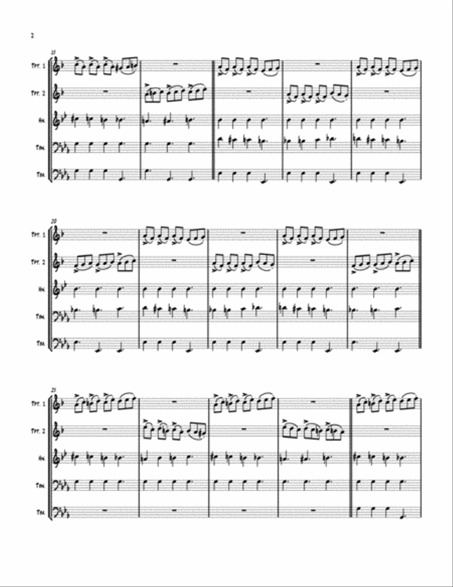 Blue Rondo A La Turk Brass Quintet scores gallery preview page 3